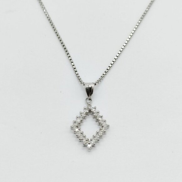 Jewelry Necklace Natural Diamond Platinum 4252569